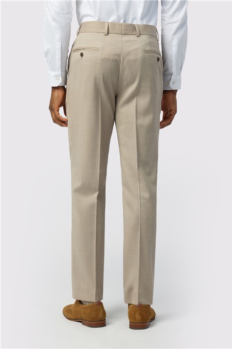 Ted Baker Tailored Fit Super 100s Taupe Twill Trousers