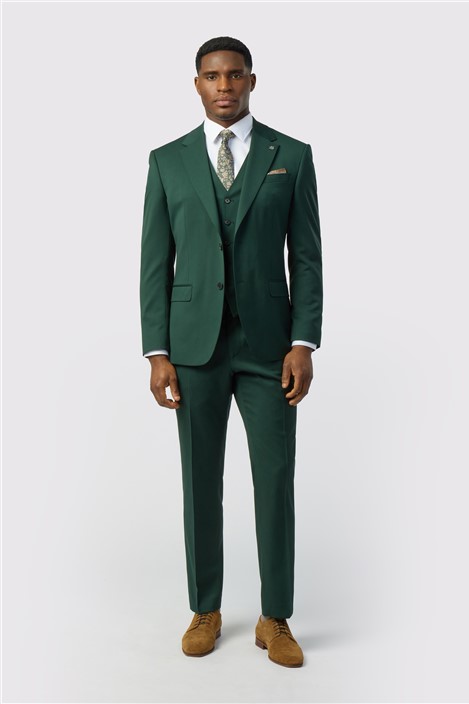 Ted Baker Tailored Fit Super 100s Green Twill Jacket