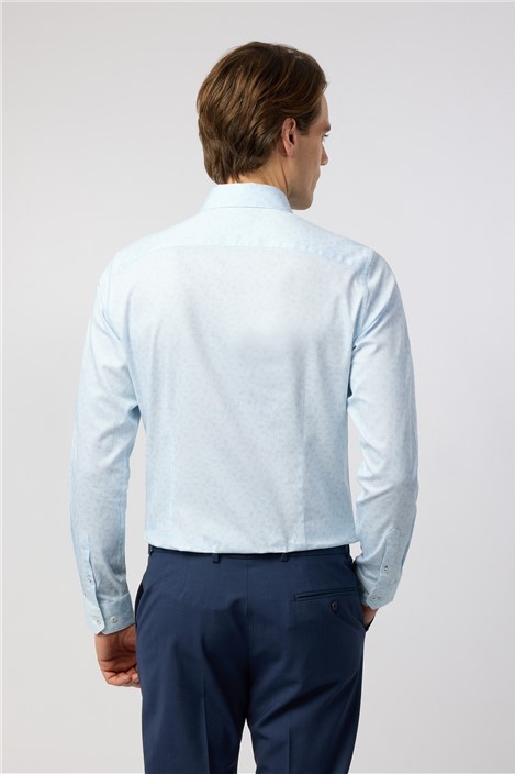 Ted Baker Slim Fit Light Blue Scattered Floral Shirt