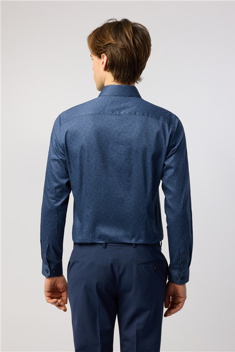 Ted Baker Slim Fit Navy Base Floral Stencil

