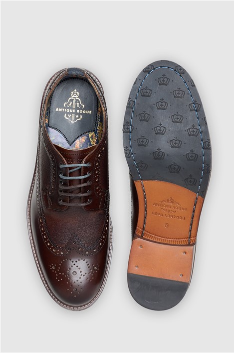 Antique Rogue Arthur Brown Leather Brogues