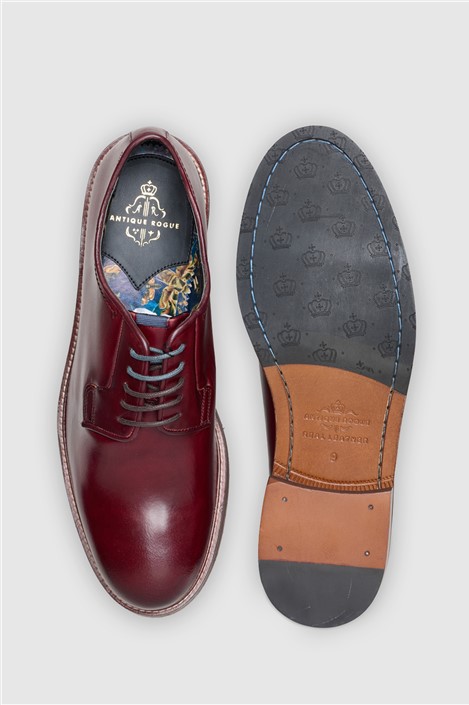 Antique Rogue Finn Burgundy Leather Derby Shoe