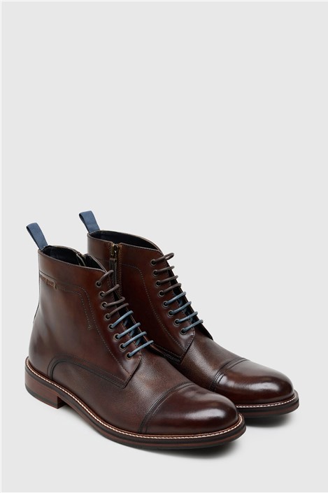 Antique Rogue Billy Brown Leather Capped Boot