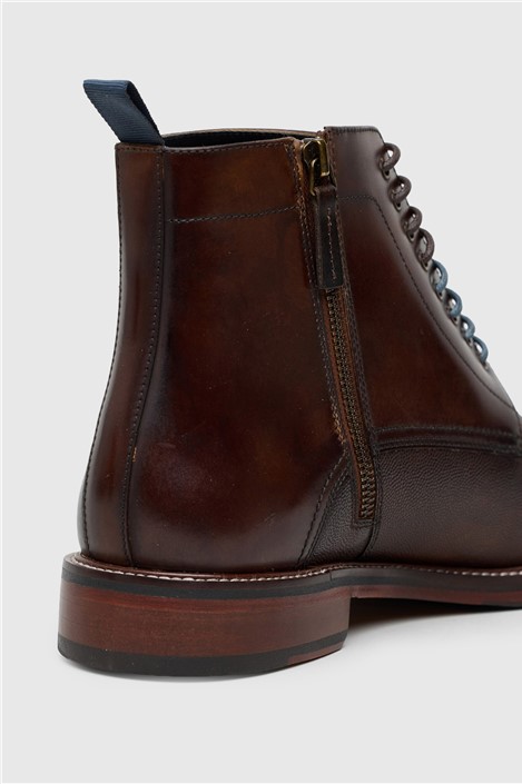 Antique Rogue Billy Brown Leather Capped Boot