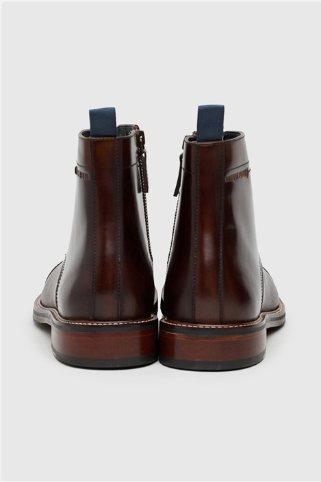 Antique Rogue Billy Brown Leather Capped Boot