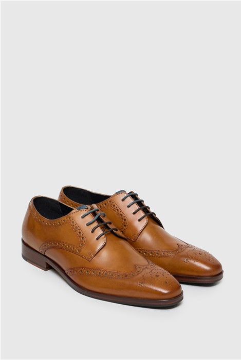 Antique Rogue Luca Tan Leather Brogues