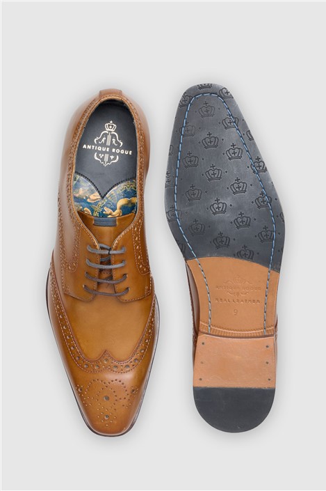 Antique Rogue Luca Tan Leather Brogues