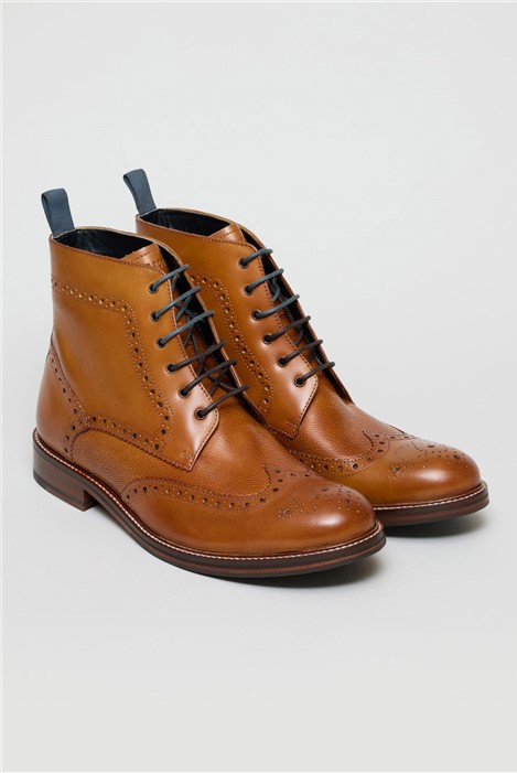 Antique Rogue Winston Tan Brogue Boot