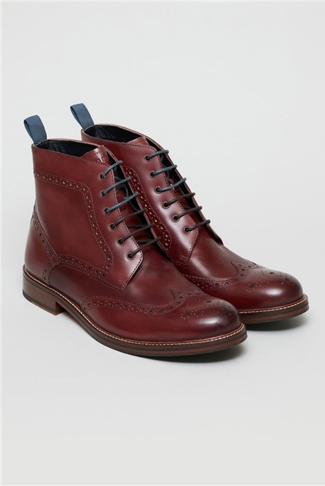 Antique Rogue Winston Burgundy Brogue Boot