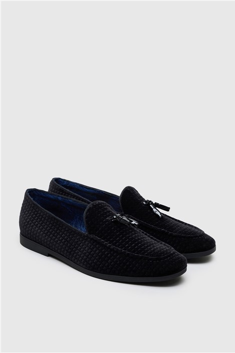 Antique Rogue Henry Black Velvet Loafer