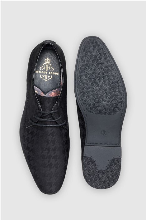 Antique Rogue Johnny Black Dogtooth Textile Shoe