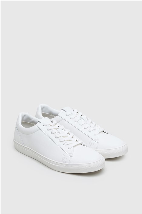 Antique Rogue Gibbs White Leather Trainer