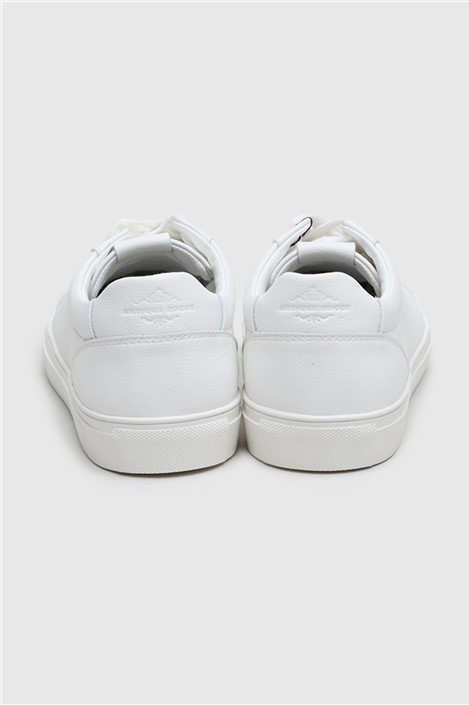 Antique Rogue Gibbs White Leather Trainer