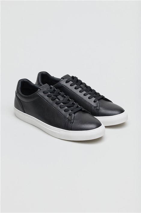 Antique Rogue Gibbs Black Leather Trainer
