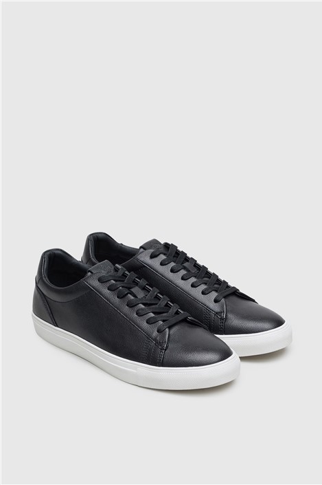 Antique Rogue Gibbs Black Leather Trainer