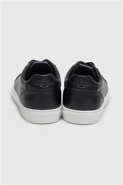 Antique Rogue Gibbs Black Leather Trainer