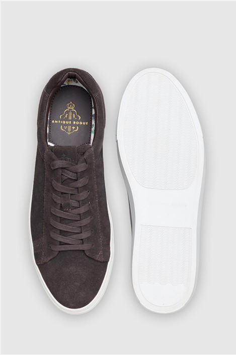 Antique Rogue Gibbs Brown Suede Trainer