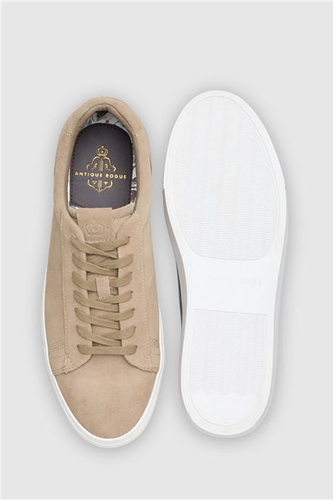 Antique Rogue Gibbs Stone Suede Trainer