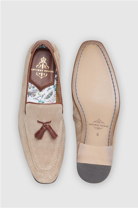 Antique Rogue Chester Stone Suede Tassel Loafer