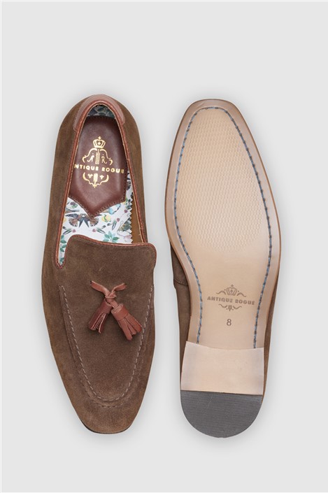 Antique Rogue Chester Brown Suede Tassel Loafer