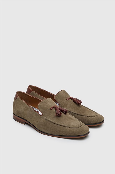 Antique Rogue Chester Olive Suede Tassel Loafer