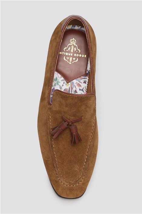 Antique Rogue Chester Tan Suede Tassel Loafer