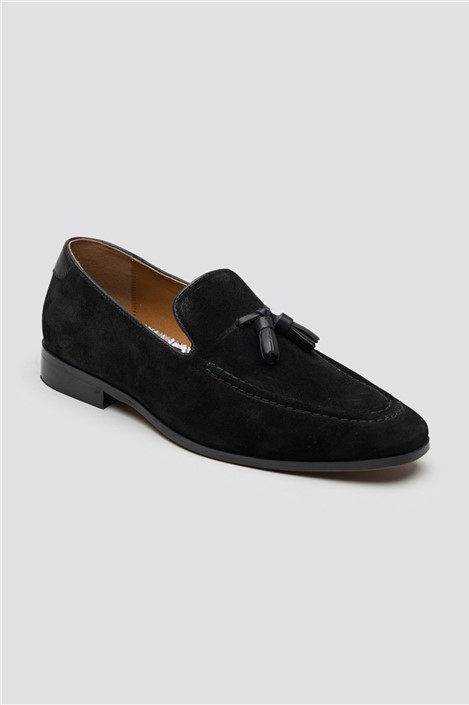 Antique Rogue Chester Black Suede Tassel Loafer