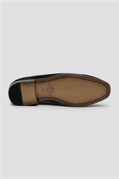 Antique Rogue Chester Black Suede Tassel Loafer