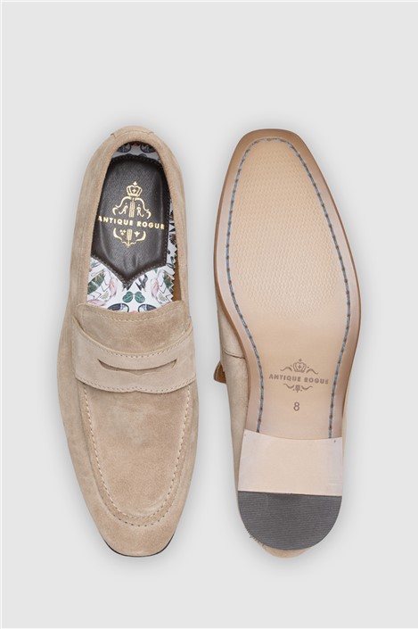 Antique Rogue Churchill Loafer Stone Suede