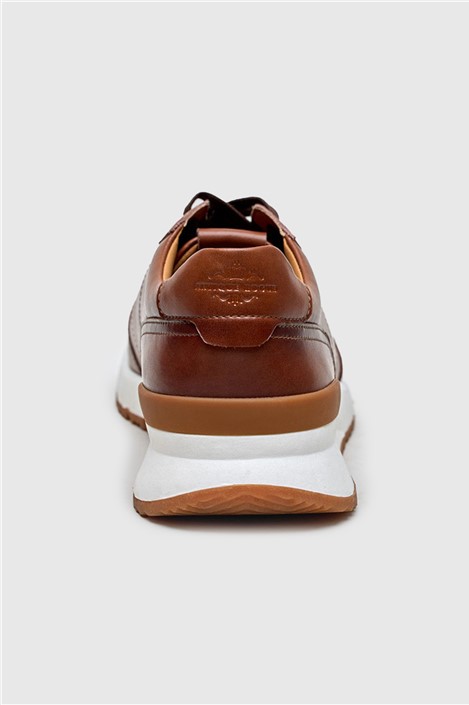 Antique Rogue Palmer Tan Leather Smart Trainer