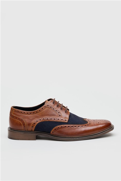 Antique Rogue Rochdale Tan Leather Two Tone Brogue