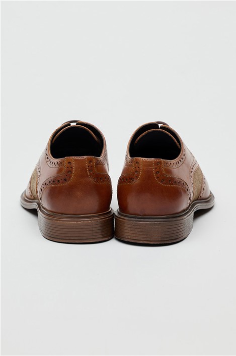 Antique Rogue Rochdale Tan Leather Two Tone Brogue