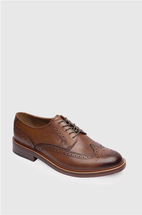 Racing Green Mansell Tan Leather Brogues