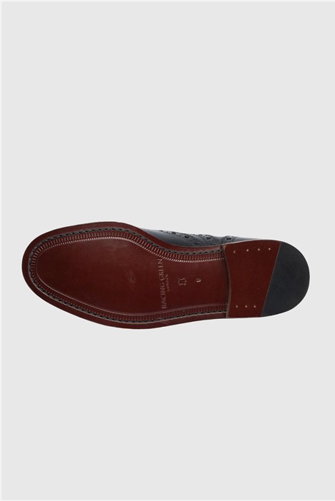 Racing Green Mansell Black Leather Brogues