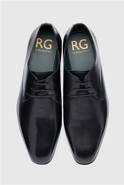 Racing Green Newman Black Leather Shoes