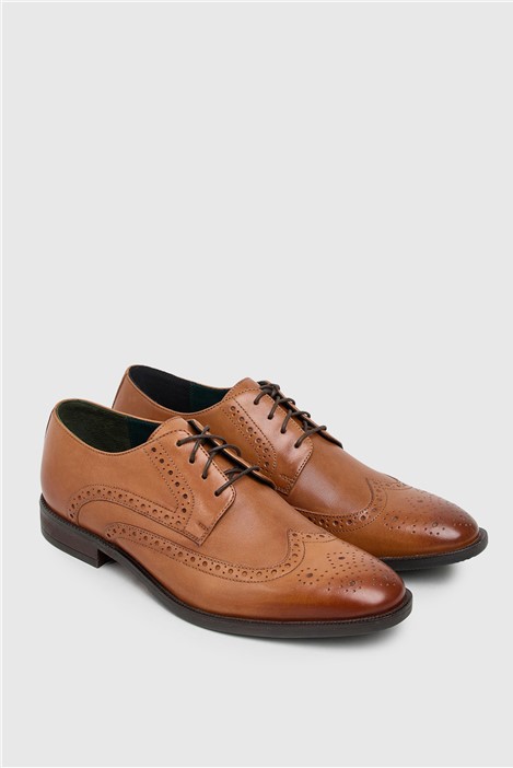 Racing Green Max Tan Leather Brogues