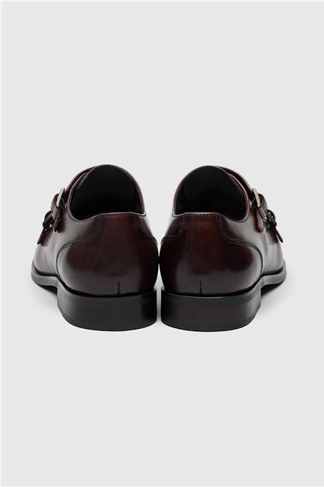 Racing Green Montoy Brown Leather Monk Shoe