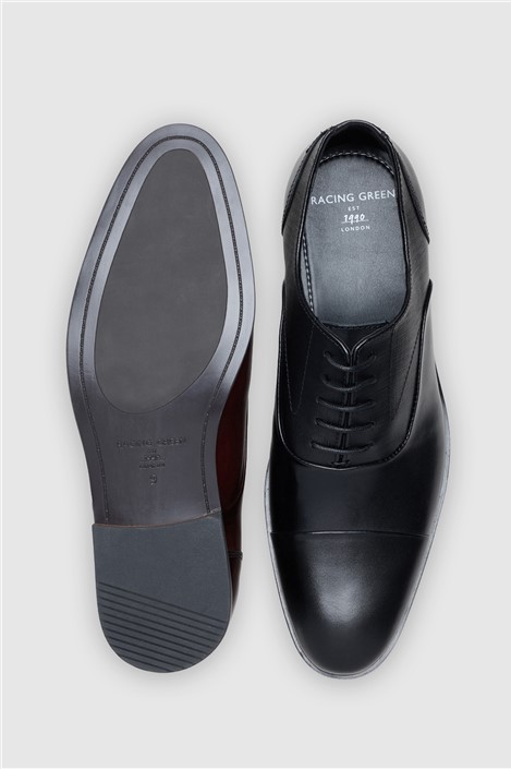 Racing Green McClaren Black Capped Oxford Shoe