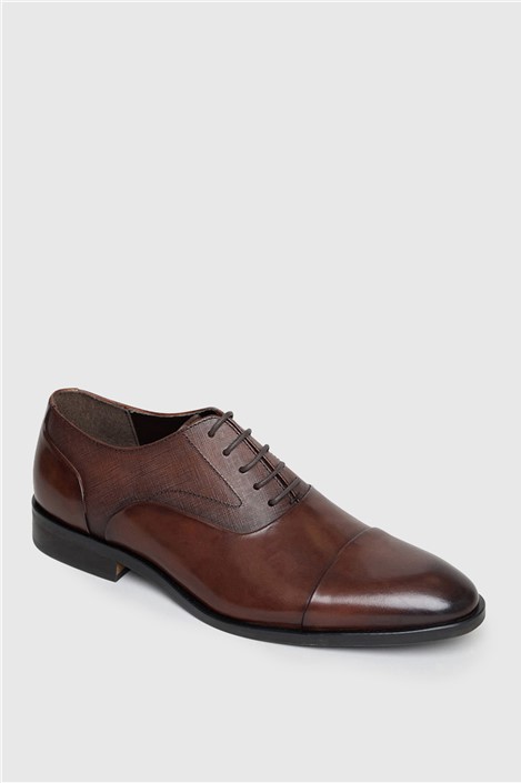 Racing Green Mclaren Brown Capped Oxford Shoe