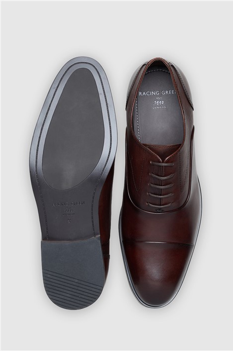 Racing Green Mclaren Brown Capped Oxford Shoe