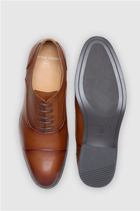 Racing Green Tan Leather Oxford McClaren Shoe