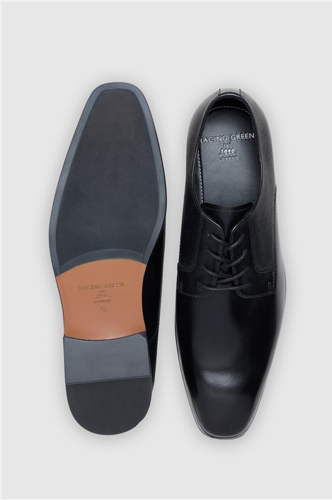Racing Green Darbey Black Leather Formal Lace up Shoe