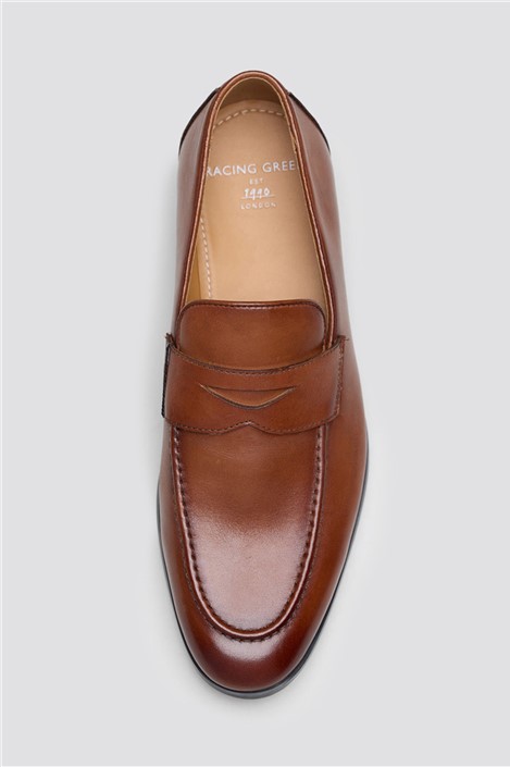 Racing Green Elliot Tan Leather Smart Loafer