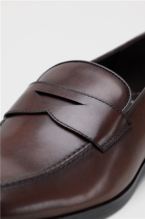 Racing Green Elliot Brown Leather Smart Loafer