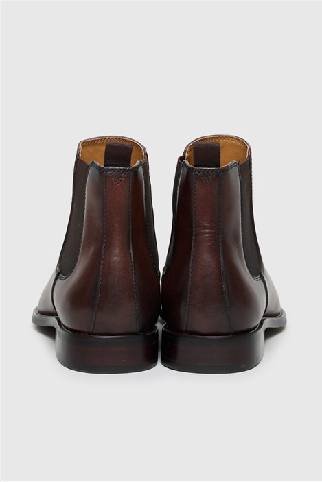 Racing Green Collins Brown Leather Chelsea Boots