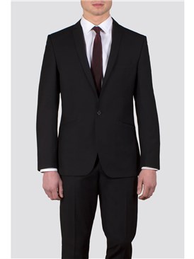 Black Twill Slim Fit Suit Jacket