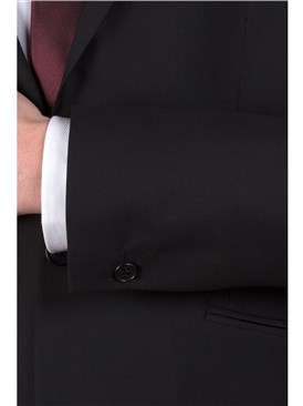 Black Twill Slim Fit Suit Jacket