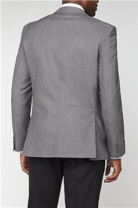  Grey Plain Weave Slim Fit Suit Jacket