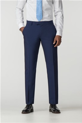  Blue Plain Regular Fit Suit Trouser