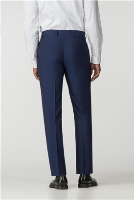  Blue Plain Regular Fit Suit Trouser